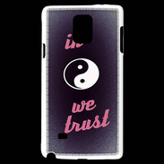 Coque Samsung Galaxy Note 4 In Zen We trust Rouge ZG