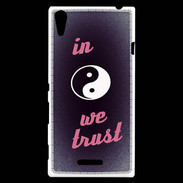 Coque Sony Xperia T3 In Zen We trust Rouge ZG