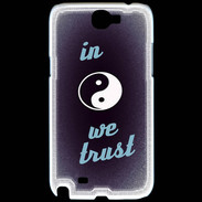 Coque Samsung Galaxy Note 2 In Zen We trust Bleu ZG