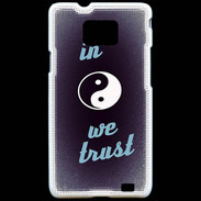 Coque Samsung Galaxy S2 In Zen We trust Bleu ZG