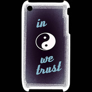 Coque iPhone 3G / 3GS In Zen We trust Bleu ZG