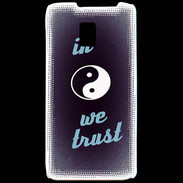 Coque LG P990 In Zen We trust Bleu ZG