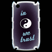 Coque Blackberry 8520 In Zen We trust Bleu ZG