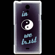 Coque Sony Xperia T In Zen We trust Bleu ZG