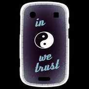Coque Blackberry Bold 9900 In Zen We trust Bleu ZG