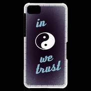Coque Blackberry Z10 In Zen We trust Bleu ZG