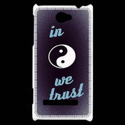 Coque HTC Windows Phone 8S In Zen We trust Bleu ZG