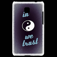 Coque LG Optimus L3 II In Zen We trust Bleu ZG