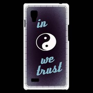 Coque LG Optimus L9 In Zen We trust Bleu ZG