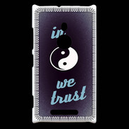 Coque Nokia Lumia 925 In Zen We trust Bleu ZG