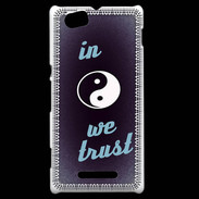 Coque Sony Xperia M In Zen We trust Bleu ZG