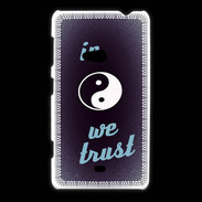 Coque Nokia Lumia 625 In Zen We trust Bleu ZG