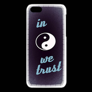 Coque iPhone 5C In Zen We trust Bleu ZG