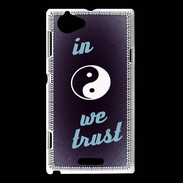 Coque Sony Xperia L In Zen We trust Bleu ZG