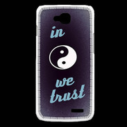Coque LG L90 In Zen We trust Bleu ZG