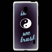 Coque LG F6 In Zen We trust Bleu ZG