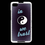 Coque Blackberry Z30 In Zen We trust Bleu ZG