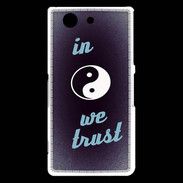 Coque Sony Xperia Z3 Compact In Zen We trust Bleu ZG