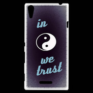 Coque Sony Xperia T3 In Zen We trust Bleu ZG