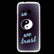 Coque HTC One Mini 2 In Zen We trust Bleu ZG