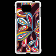 Coque Samsung Galaxy Alpha Flower power sur fond noir