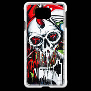Coque Samsung Galaxy Alpha Tête de mort Graffiti couleur