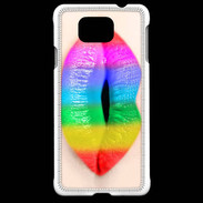 Coque Samsung Galaxy Alpha Bouche Arc en Ciel