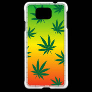 Coque Samsung Galaxy Alpha Fond Rasta Cannabis