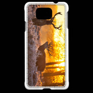 Coque Samsung Galaxy Alpha Cerf au couché de soleil 600