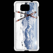 Coque Samsung Galaxy Alpha Paire de ski en montagne