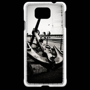 Coque Samsung Galaxy Alpha Ancre en noir et blanc