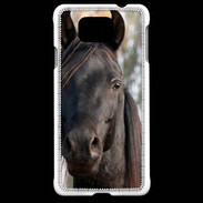 Coque Samsung Galaxy Alpha Tête de cheval noir