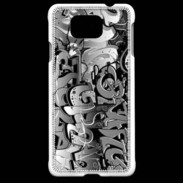 Coque Samsung Galaxy Alpha graffiti seamless background en noir et blanc