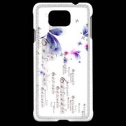 Coque Samsung Galaxy Alpha Papillons et notes de musique