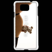 Coque Samsung Galaxy Alpha Femme enceinte avec peluche