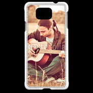 Coque Samsung Galaxy Alpha Guitariste peace and love 1