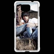 Coque Samsung Galaxy Alpha Hippie amoureux et tranquile