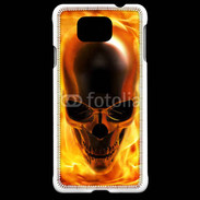 Coque Samsung Galaxy Alpha crâne en feu