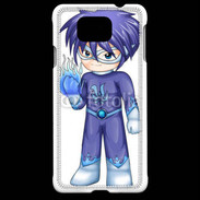 Coque Samsung Galaxy Alpha Chibi style illustration of a superhero