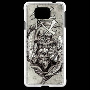Coque Samsung Galaxy Alpha Visage de guerrier en dessin 50
