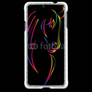 Coque Samsung Galaxy Alpha Vector image of an horse on black back 50