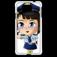 Coque Samsung Galaxy Alpha Cute cartoon illustration of a policewoman