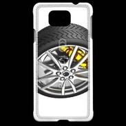 Coque Samsung Galaxy Alpha Pneu complet étrier jaune