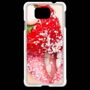 Coque Samsung Galaxy Alpha Fraise et bouche
