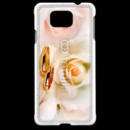 Coque Samsung Galaxy Alpha Alliance sur fond de rose