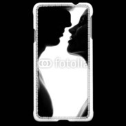 Coque Samsung Galaxy Alpha Couple d'amoureux en noir et blanc
