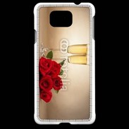 Coque Samsung Galaxy Alpha Coupe de champagne, roses rouges