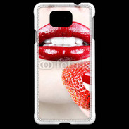 Coque Samsung Galaxy Alpha Bouche sexy rouge à lèvre gloss rouge fraise