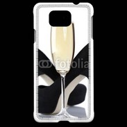 Coque Samsung Galaxy Alpha coupe de champagne talons aiguilles 