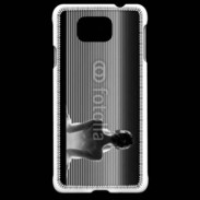 Coque Samsung Galaxy Alpha femme glamour noir et blanc